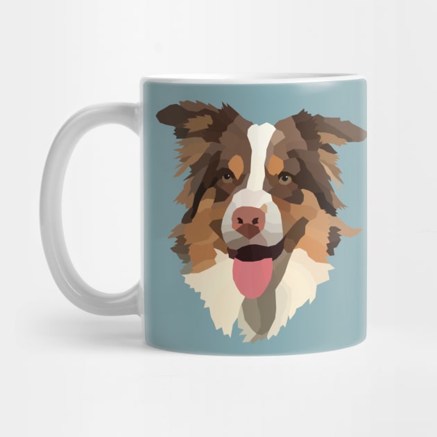 Red tricolor Australian Shepherd by DavidDms